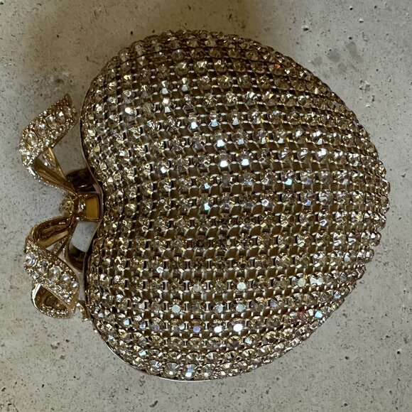 Self-Portrait Crystal Heart embellished clutch - Picture 2 of 4